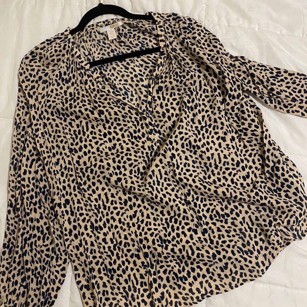 Leopard Long Sleeve Blouse
